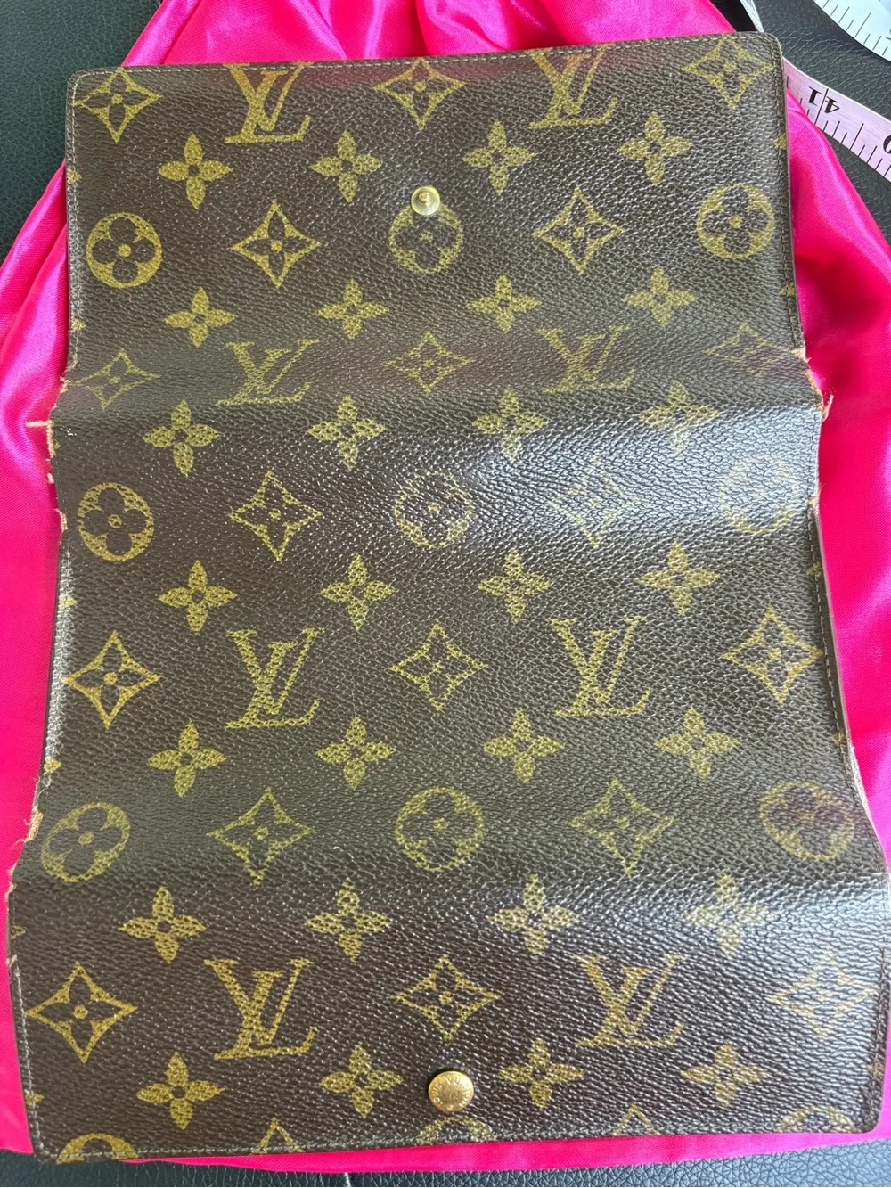 Louis Vuitton Monogram Canvas Wallet in Brown and Gold